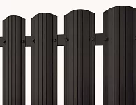 Штакетник R-образный (полукруглый) фигурный MetallStone ПЭ 0,5 b=100 RAL 8019