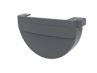 Заглушка желоба универсальная Ruplast серый, графит