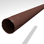 Труба соединительная L=1000 РЕ Интерпрофиль 125 90 RAL 8017 Коричневый Металл